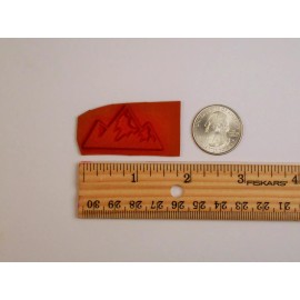 Sweet Grass Stamps 3 Mountain Peaks UNMOUNTED Rubber Stamp, Landscape, Camping, HIking #25