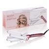 BELLEZZA : Digital and Foldable 1" Three Barrel Waver. (White