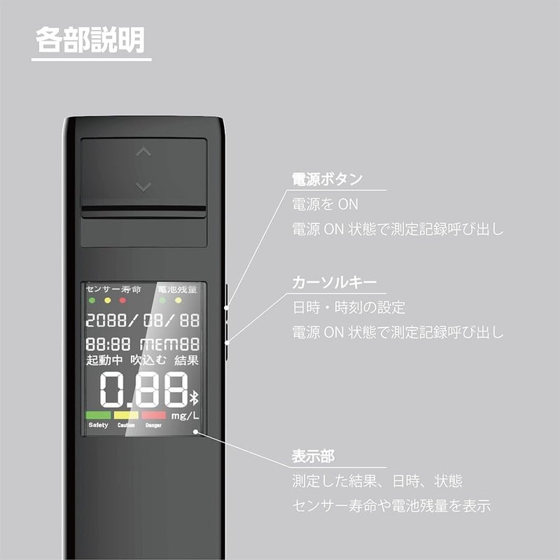 As One Alcohol Checker Compact Measuring Time: Approx. 20 seconds,