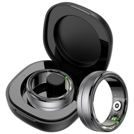 Smart Rings for Men Women, Fitness Ring Heart Rate Monitor Sleep Tracker Blood Oxygen, Health Ring Pedometer Calories Step Counter, IP68 Waterproof Smart Ring for Android iOS Phones