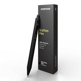 Everyman Grafton Super Matte Full Click Refillable Ballpoint Pen – Black | Durable EDC Writing Tool with Deep Grip | Smooth 0.7mm Ink Flow for Daily Use, Notes, Journaling, and Office Essentials