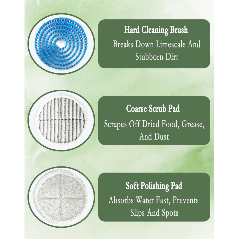 6-Pack Spin Mop Brush Replacement for Bissell Spinwave Steam Mop