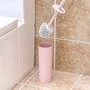 Topsky 2 Pack Compact Toilet Brush & Holder Set, Plastic