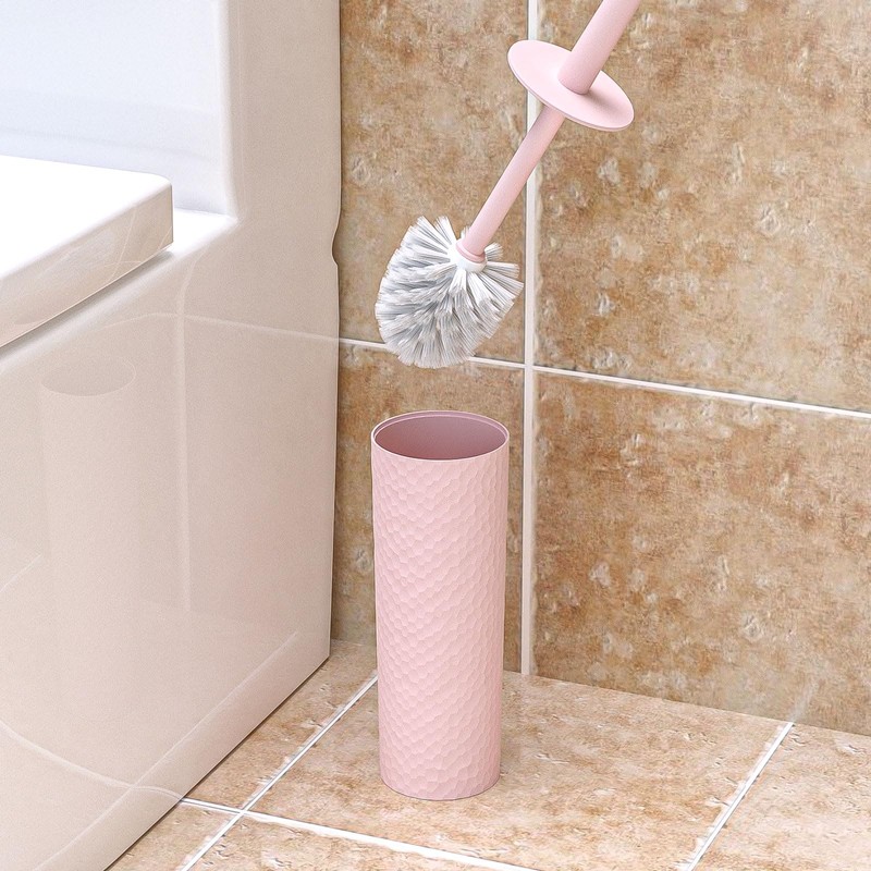 Topsky 2 Pack Compact Toilet Brush & Holder Set, Plastic