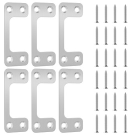 Oversized Deadbolt Strike Plate (1.125" X 2.75") - Adjustable Strike Plate for Exterior Doors, Large Hole for Deadbolts & Electronic Locks, Home & Rental Security, Property Managers Favorite -6 Packs