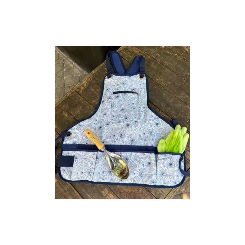 Garden Works Ironwood Tools Garden Apron, 9.65-inch Height, Floral Pattern,