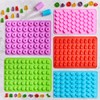 5 Pcs Mini Gummy Candy Molds with 2 Dropper, Silicone