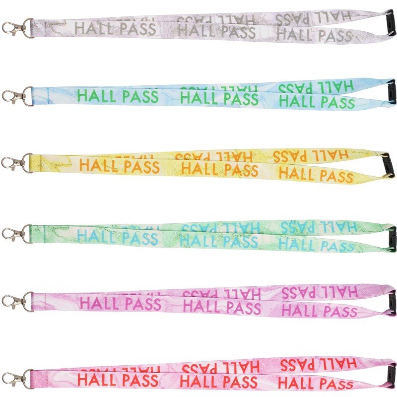 Marble Hall Passes for Classrooms Hall Pass Lanyards Boys Girls