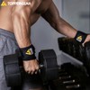 TOPPERGERA Wrist Wraps Professional High Weight Models (Hard Type, Black,