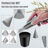 TOP-VIGOR 5 Pcs 24mm to 28mm Taper Rubber Stoppers Solid