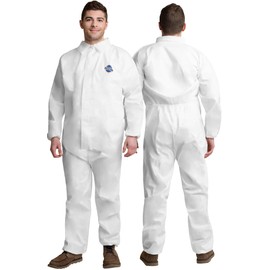 Medical Nation Hazmat Suits | 1 Pack, Large | Disposable Protective Coveralls, Heavy Duty Full Body Painters Suit for Men & Women - Breathable & Water Resistant