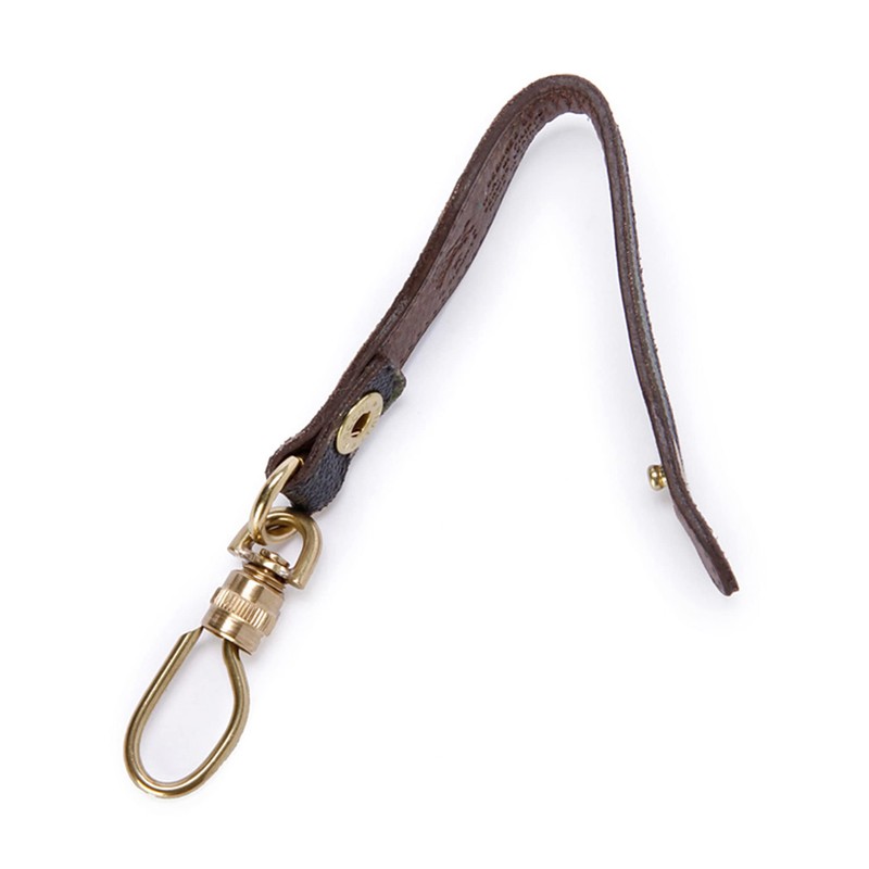 IL BISONTE Key Chain, Key Ring, Leather, Genuine Leather, Cowhide