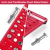 EVERKEEN Thread Nut Bolt Checker, metric Size Gauge, 42 Bolt