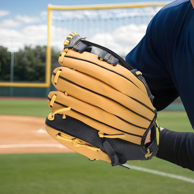 Baseball Glove - Softball Practice Mitts - Leather Outfield Softball