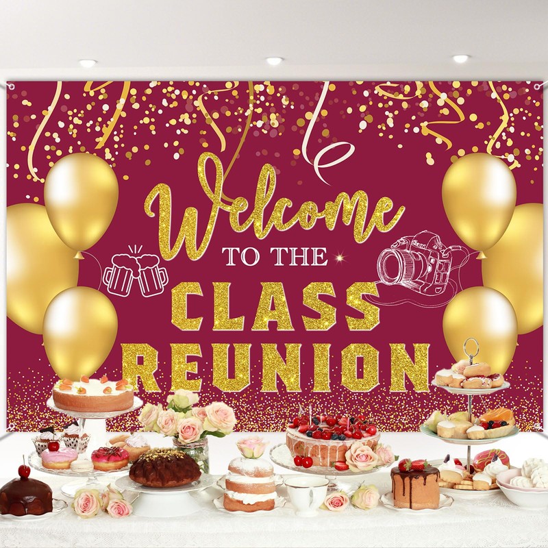 Dill-Dall Welcome to Class Reunion Backdrop Wall Banner, Class of