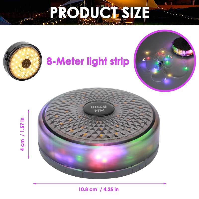 Miawtro Camping Light, Camping Lights with 5 Lighting Modes, Waterproof