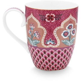 Pip Studio Flower Festival Scallop Deco Handle Yellow Dark 145 ml