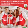 Toulite 12 Pcs Christmas Aprons Bulk Unisex Bib Apron with