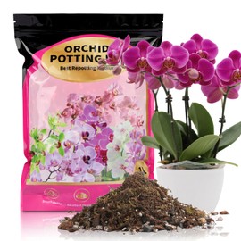 Doter Organic Orchid Potting Mix & Bark Blend 10qt- All Natural, Fast Draining Soil for Phalaenopsis, Dendrobium, Oncidium Plants