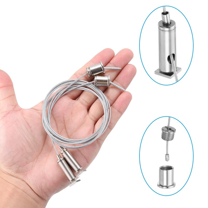 PATIKIL Ceiling Hanging Wire Cable Kit, 1m/3.3ft 4 Set Adjustable