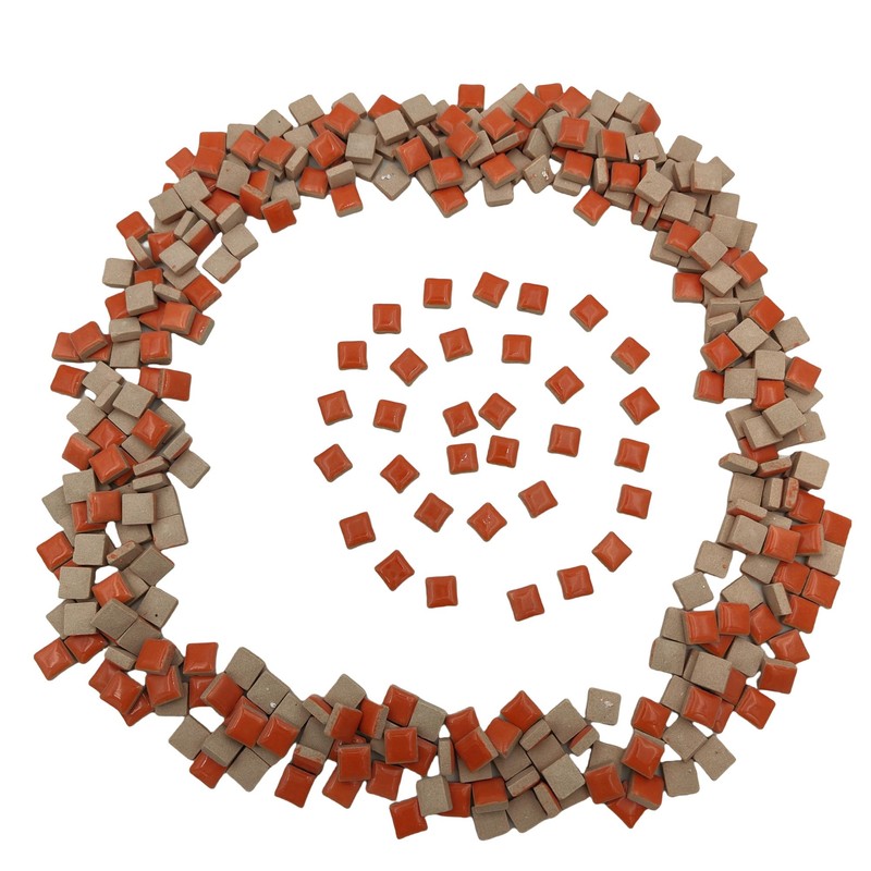 1.2x1.2cm (12/25 inch) Square Ceramic Mosaic Mosaic Tiles,1.1lb Ceramic Mosaic