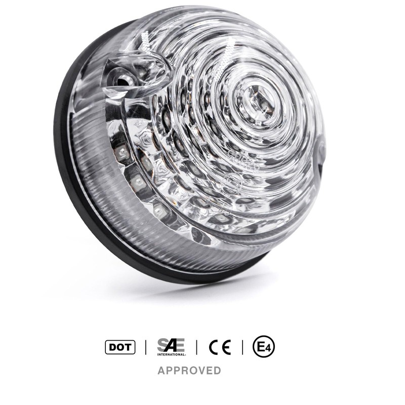 njssjd Defender LED Tail Light - 2pcs 73mm Clear Lens