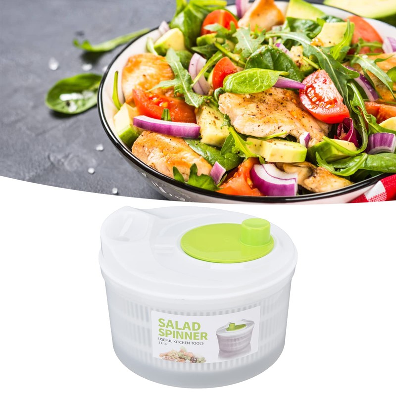 Salad Drainer 3L Large Capacity Multifunctional Plastic Salad Spinner Vegetable