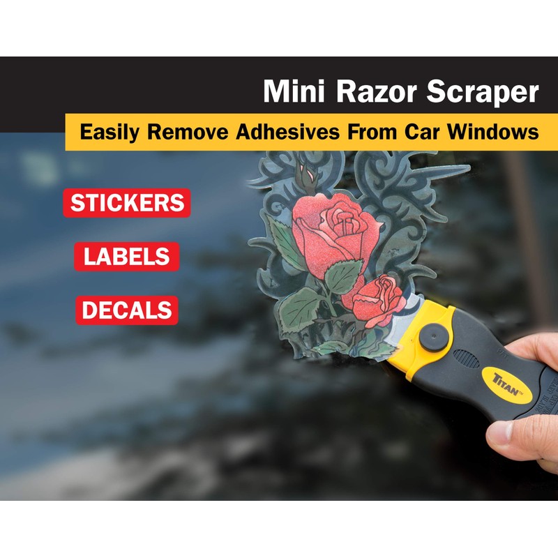 Titan 12031 4-Inch Mini Razor Scraper | Includes 1 Extra