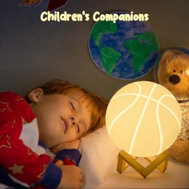 Basketball Night Light, Valentines Day Gifts for Him Basketball lamp Light for Kids Room with Remote Control 16 Colors Changing Sport Fan Room Decoration Gifts for Boy Kids (D: 18cm)