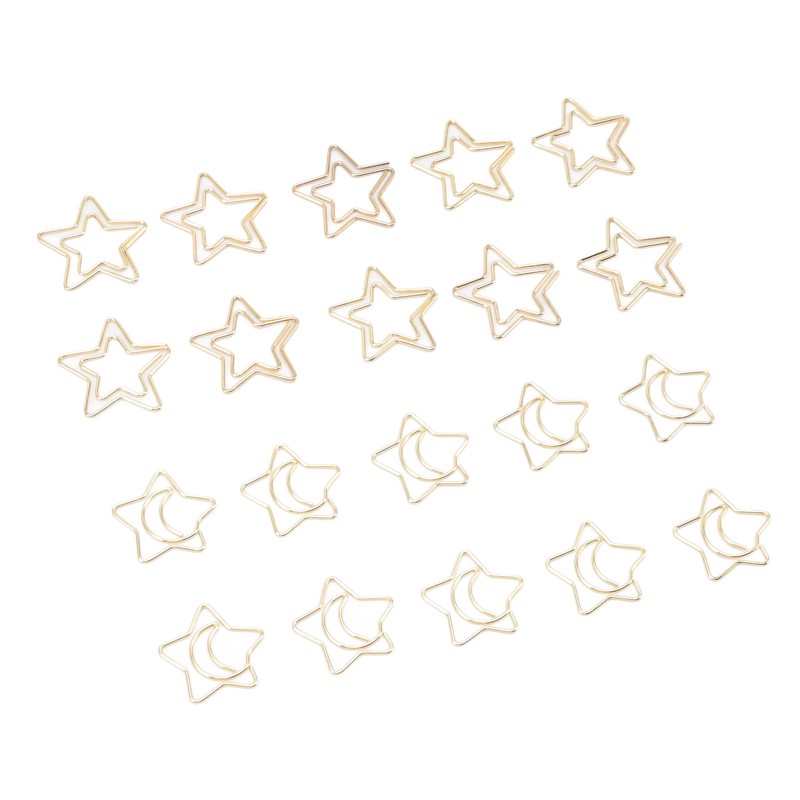 100 Pcs Paper Clips Portable Small Anti Slip Cute Star