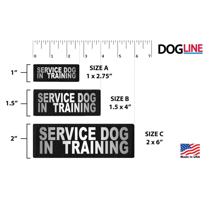 Dogline Removable Interchangeable Service Dog in Training Patches - for