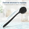 Negro Limpiador de Espalda de Silicona Cepillo de Ba?o para