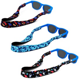 Hzran Eyeglass Strap for Kids, No-Tail Adjustable Glass Retainers for Boys & Girls, Floating Sunglass Lanyard for Children