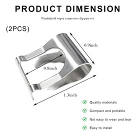 NYTKL 2 PCS Wiper Repair Clip, Automotive Windscreen Motor Linkage Bushing Rods Arms Link Repair Clip Kit, Universal Windshield Wiper Vehicle Steel Linkage Clamps for Car Truck SUV