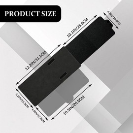 Rebvugr Polarized Sun Visor Extender, Car Sun Blocker with PC Lens and Side Sunshade, Portable Auto Sun Visor, UV Protection Anti-Glare Auto Visor for Safe Driving Fit for Most Cars (Black)