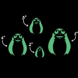 Star Inspired Movie Character Space Pog Glow in The Dark Sticker Decal for Phone Tablet Laptop Car Truck Window | 2" Sticker | Green