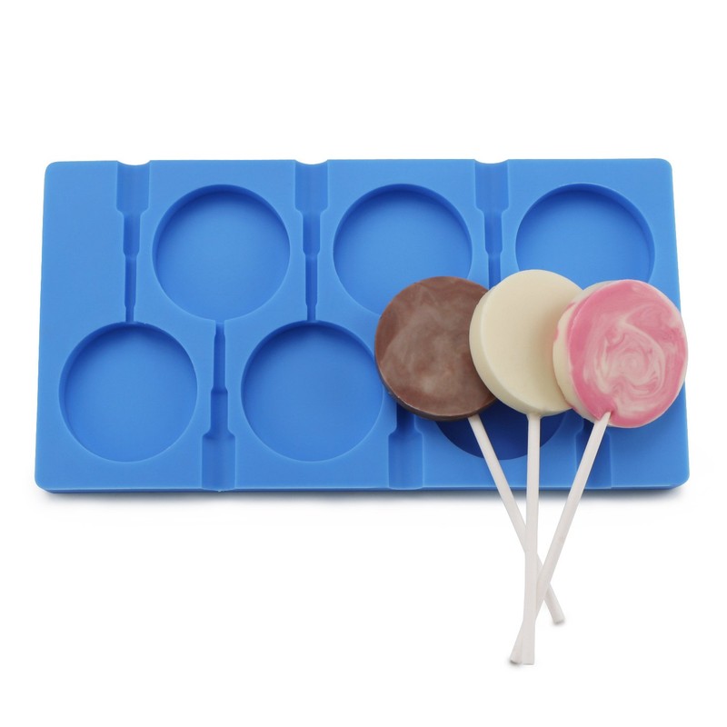 Large Lollipop Mold, Beasea 6 Cavity Silicone Lollipop Molds, Sucker