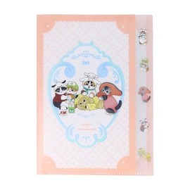 Sunstar Stationery Sanrio Character Clear File, 5 Pockets, Mofusand x Sanrio Retro Frame S2139677