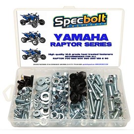 150pc Specbolt Bolt Kit, Fits: Yamaha Raptor 600 660 700 for Maintenance & Some Restoration Projects ATV Quad Also Fits 80 90 125 250 350