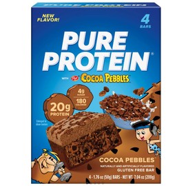 Pure Protein Bars, High Protein, Nutritious Snacks to Support Energy, Low Sugar, Gluten Free, Cocoa Pebbles, 1.76 oz, 4 Pack