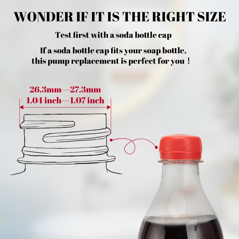 Soap Dispenser Pump Replacement for Standard 28/400 Thread Size Kitchen