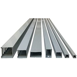 Electriduct 1.4" W x 1.2" H Open Slot Wire Duct Cable Raceway - 12 Sticks | 79 Feet - White