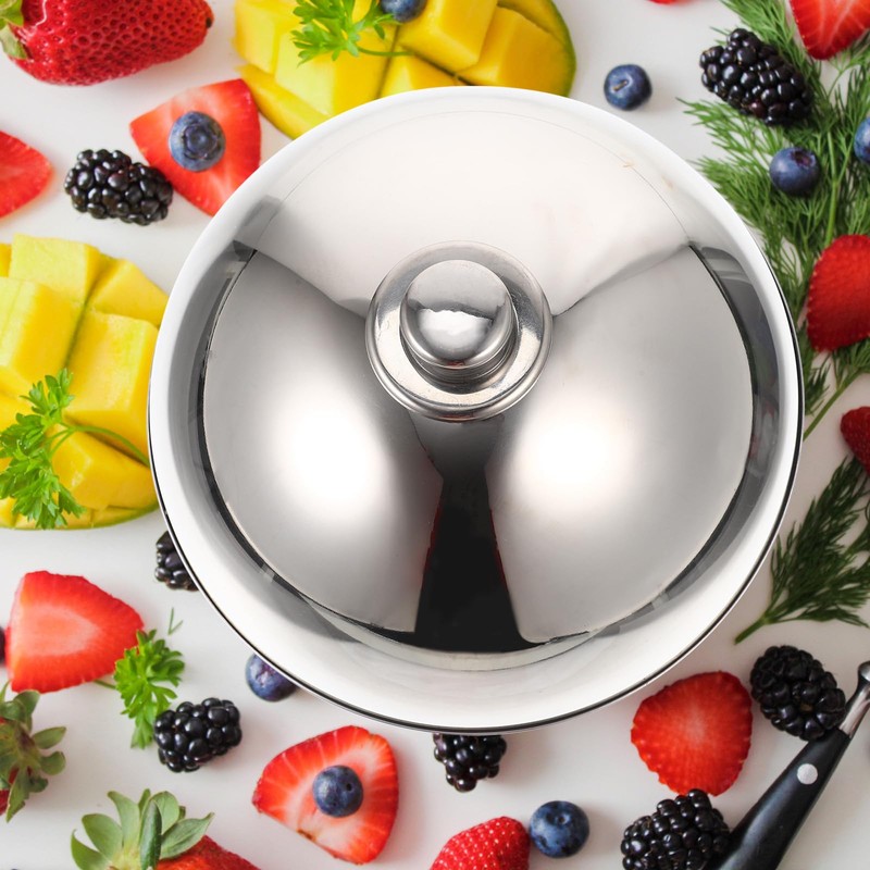 Yardwe Stainless Steel Dish Food Cover, Dome Plate Covers to