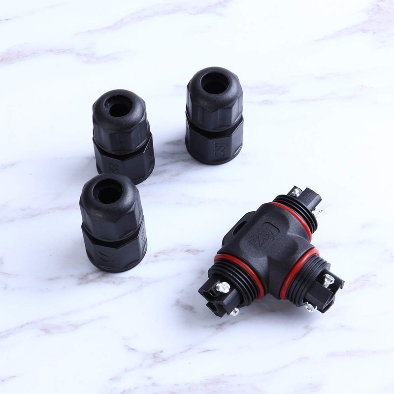 Set of 2 Ounona Waterproof Connector Sleeve T Shape 3
