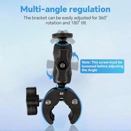 Guolich Starlink Mini Bracket - clamp Mount for Motorhome ladders, Crash barriers and More, Starlink Mini Accessories - universally Adjustable Angle, Compatible with Original Tube Adapter