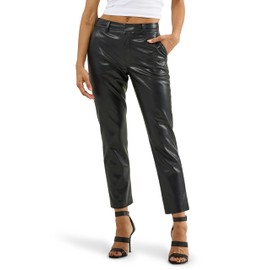 Rock & Republic Women's Vegan Leather Trouser, Black, 10