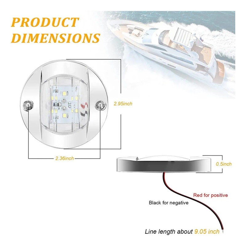 Luces Interiores Para Barcos Marinos, 4 Unidades, Led De 12