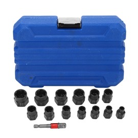 14Pcs Nut Remover Extractor Kit 3/8in Damaged Rusty Bolt Removal Hex Screw Socket