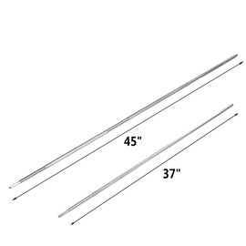 onlyfire 37-45'' x 1/2'' Universal Hexagon 304 Stainless Steel Grill Rotisserie Spit Rod
