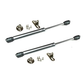 Berta (2 Pieces) 10 Inch 100N/22 LB Hydraulic Soft Open Gas Springs/Struts for Cabinets, Furniture Cabinet Doors Lift, Lid Stay, Support Hinges for RV Platforms with Brackets and Screws (Gas-Hinge)
